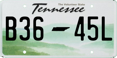 TN license plate B3645L