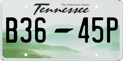 TN license plate B3645P