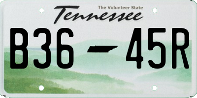 TN license plate B3645R