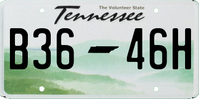 TN license plate B3646H