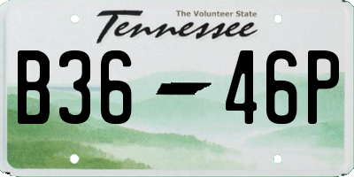 TN license plate B3646P