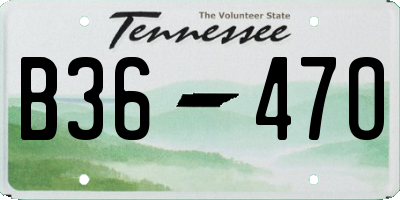 TN license plate B3647O