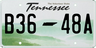 TN license plate B3648A