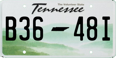 TN license plate B3648I