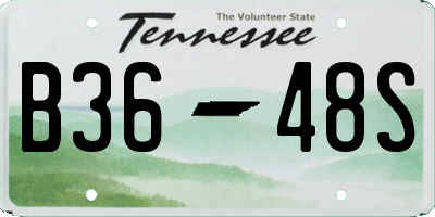 TN license plate B3648S