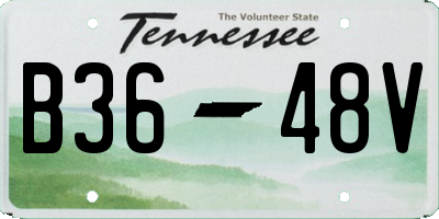 TN license plate B3648V