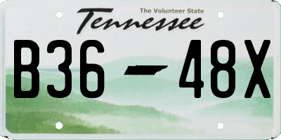 TN license plate B3648X
