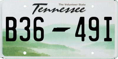 TN license plate B3649I