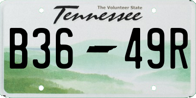 TN license plate B3649R