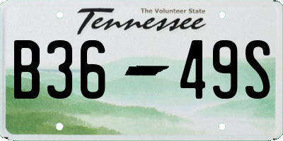 TN license plate B3649S