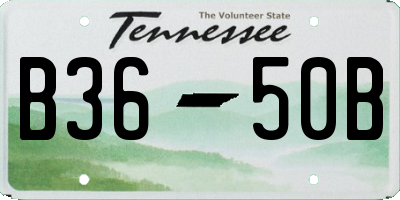 TN license plate B3650B