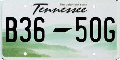TN license plate B3650G