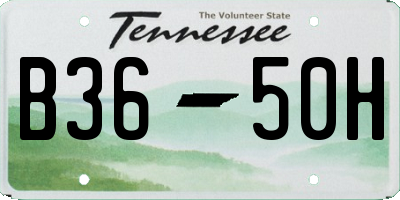 TN license plate B3650H