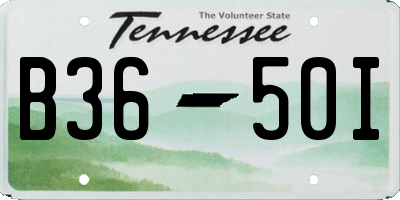 TN license plate B3650I