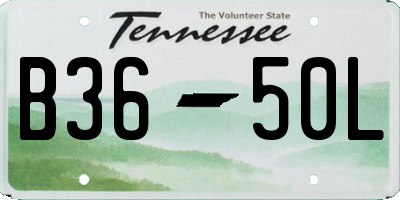TN license plate B3650L