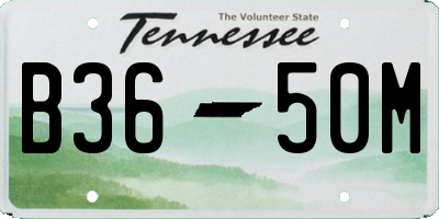 TN license plate B3650M