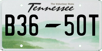 TN license plate B3650T