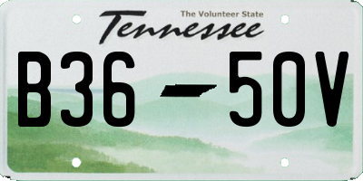 TN license plate B3650V