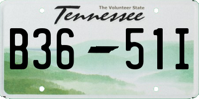 TN license plate B3651I