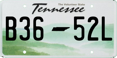 TN license plate B3652L