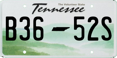 TN license plate B3652S