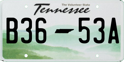 TN license plate B3653A