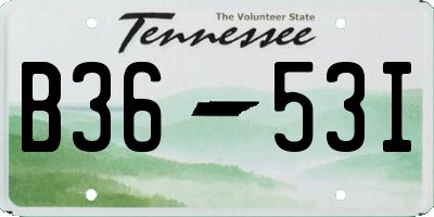 TN license plate B3653I