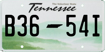 TN license plate B3654I