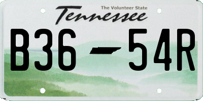 TN license plate B3654R