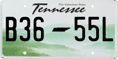 TN license plate B3655L