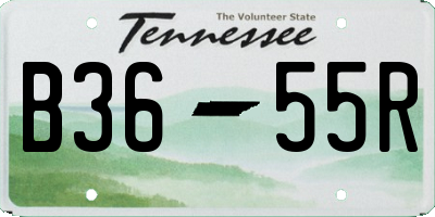 TN license plate B3655R