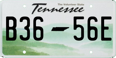 TN license plate B3656E