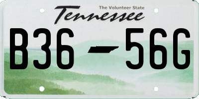TN license plate B3656G