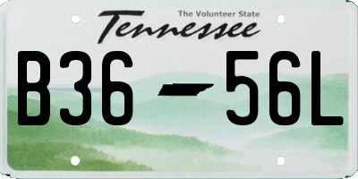 TN license plate B3656L