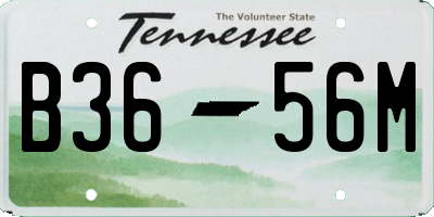 TN license plate B3656M
