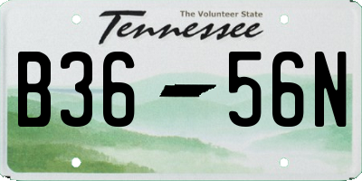 TN license plate B3656N