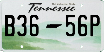 TN license plate B3656P