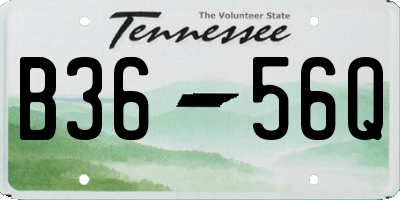 TN license plate B3656Q