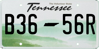 TN license plate B3656R