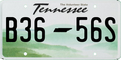 TN license plate B3656S