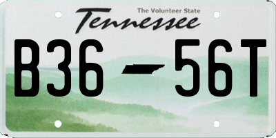 TN license plate B3656T