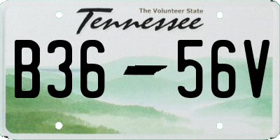 TN license plate B3656V