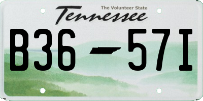 TN license plate B3657I