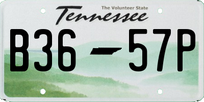 TN license plate B3657P