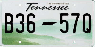 TN license plate B3657Q