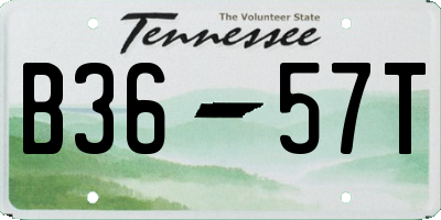 TN license plate B3657T