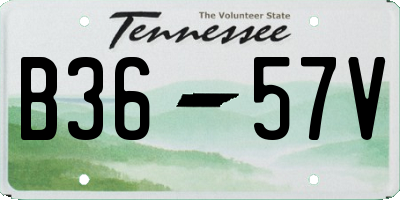 TN license plate B3657V