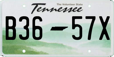TN license plate B3657X