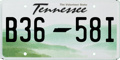 TN license plate B3658I