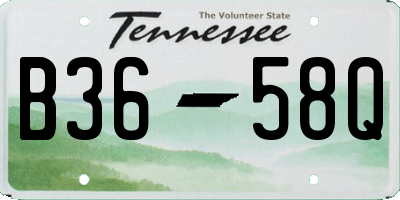 TN license plate B3658Q